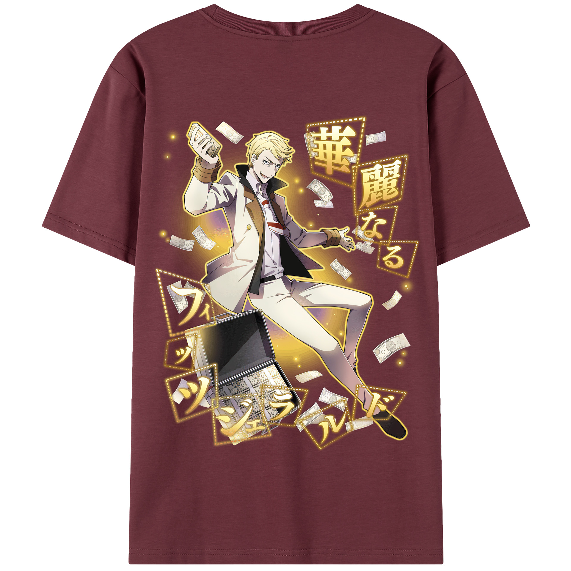 （画像用） 文豪ストレイドッグス Bungo Stray Dogs 綿100％半袖Tシャツ（背面プリント）